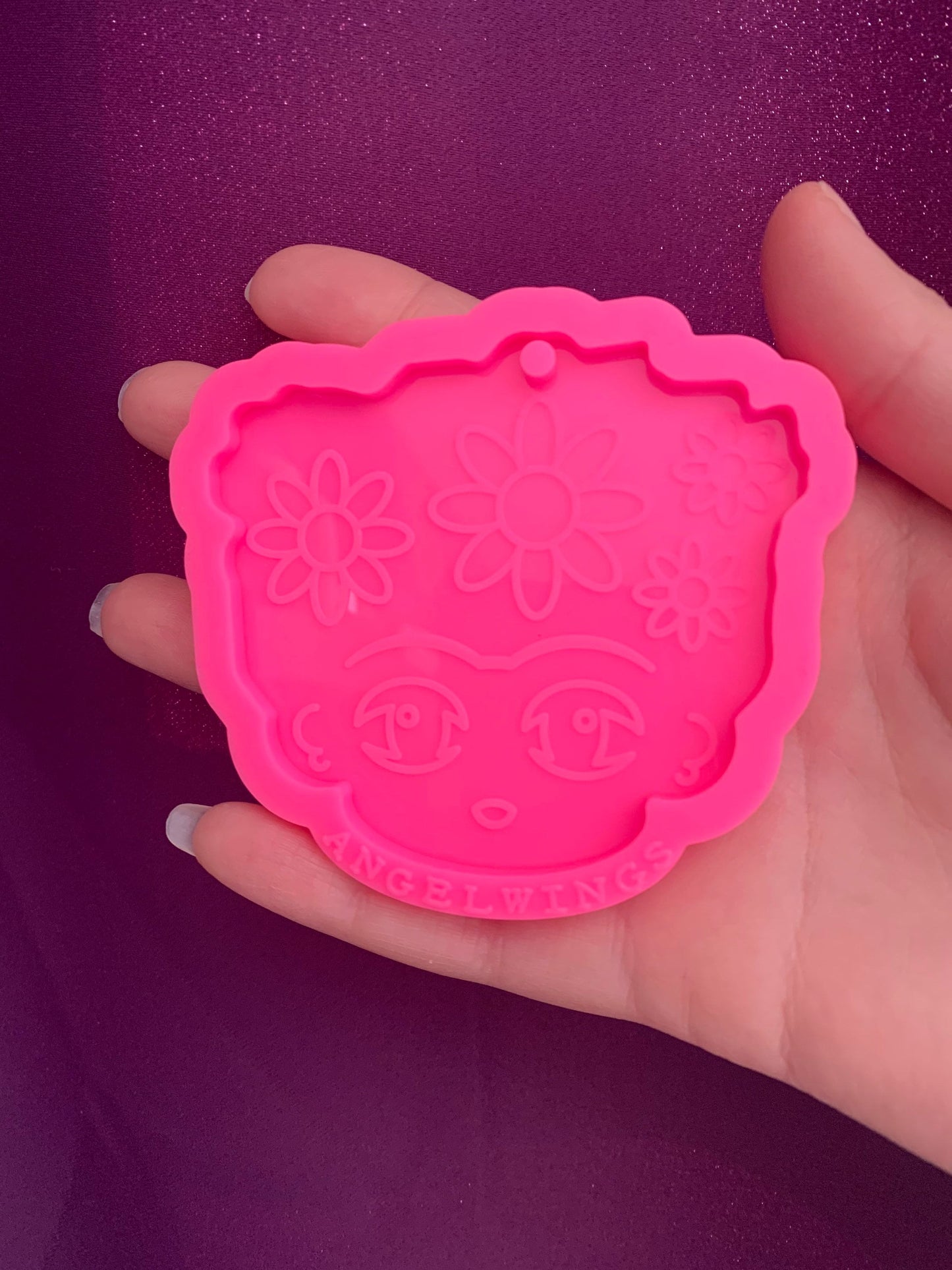 flower girl pink silicone mold