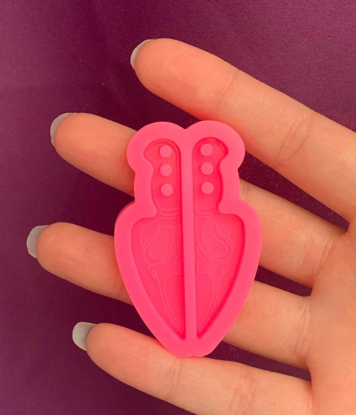 ghost knife earring silicone mold