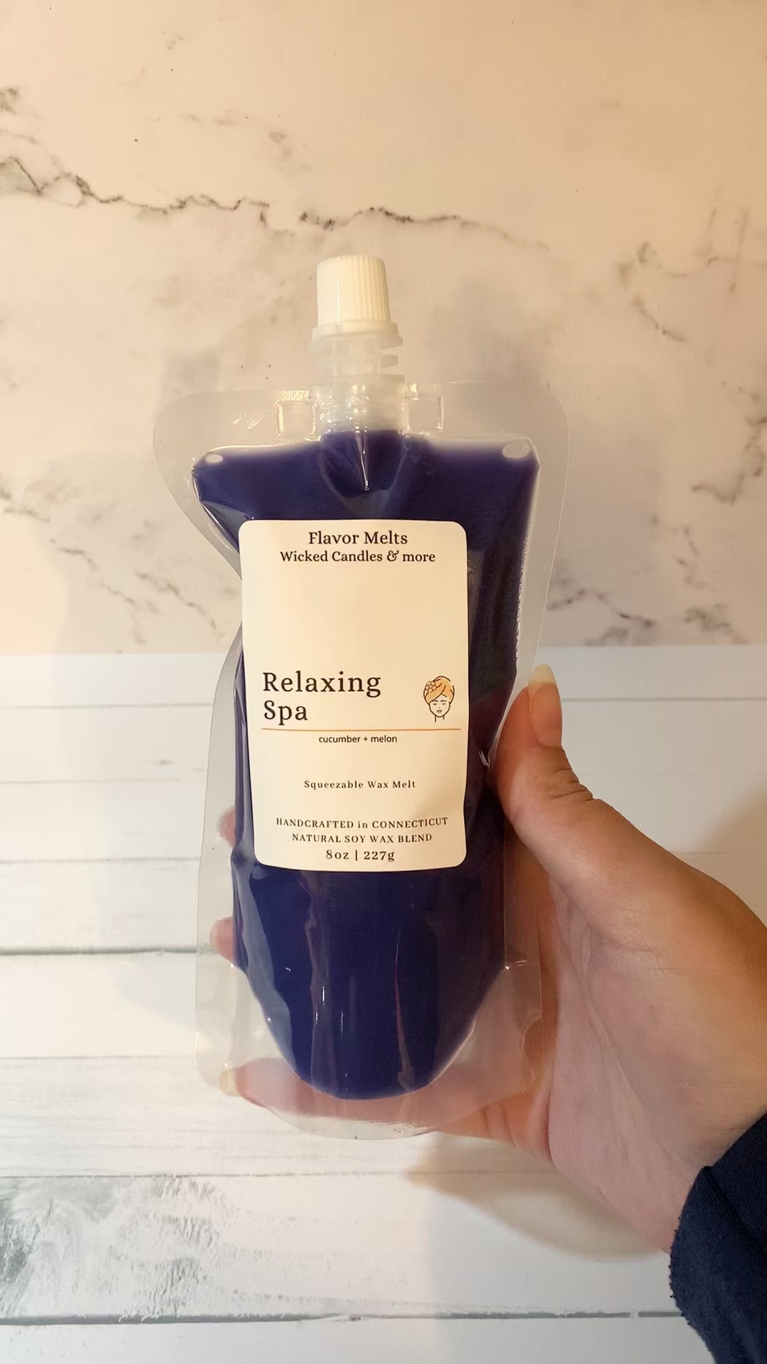 relaxing spa squeeze wax melt