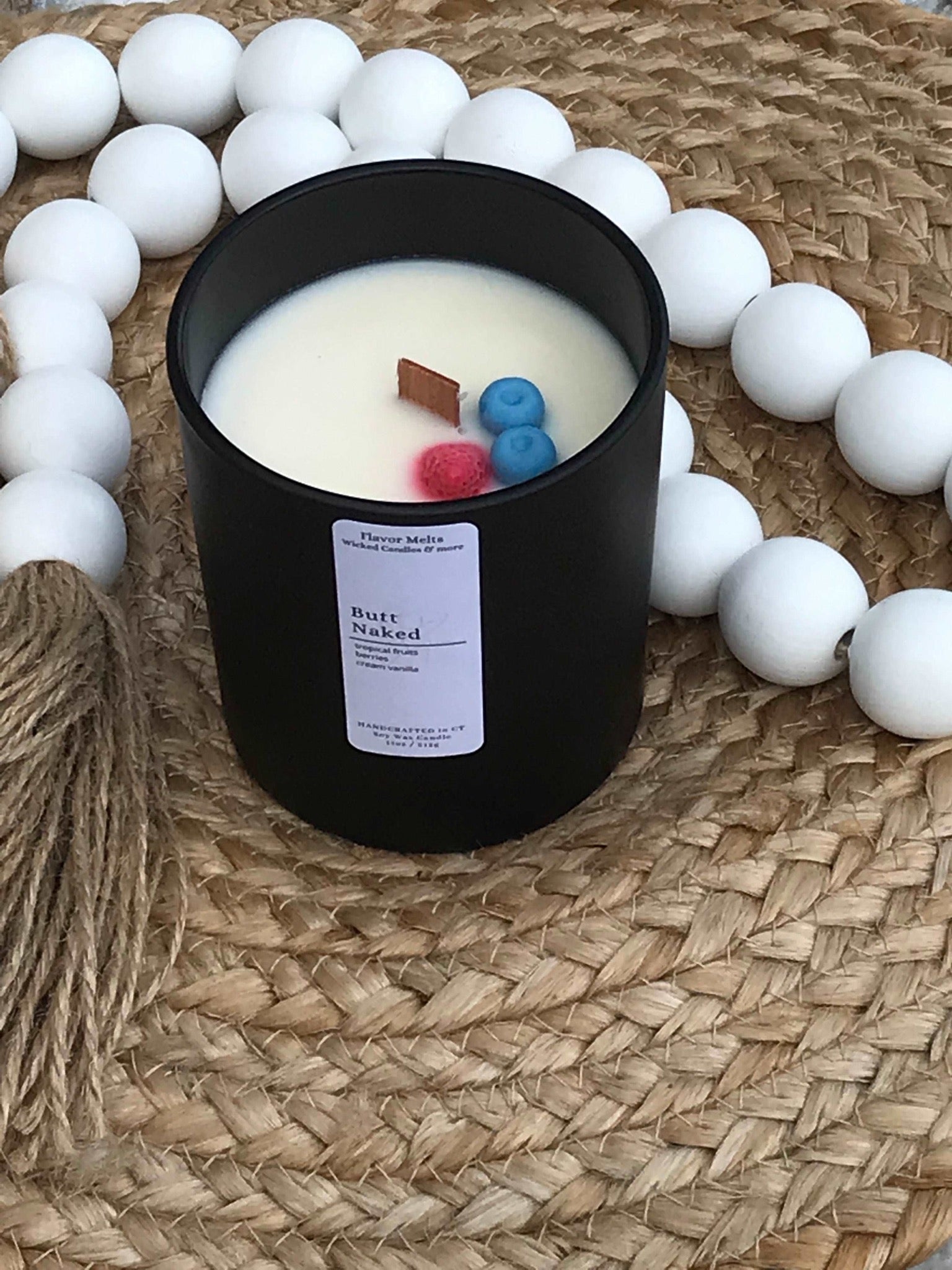 Butt Naked Woodwick Soy Candle