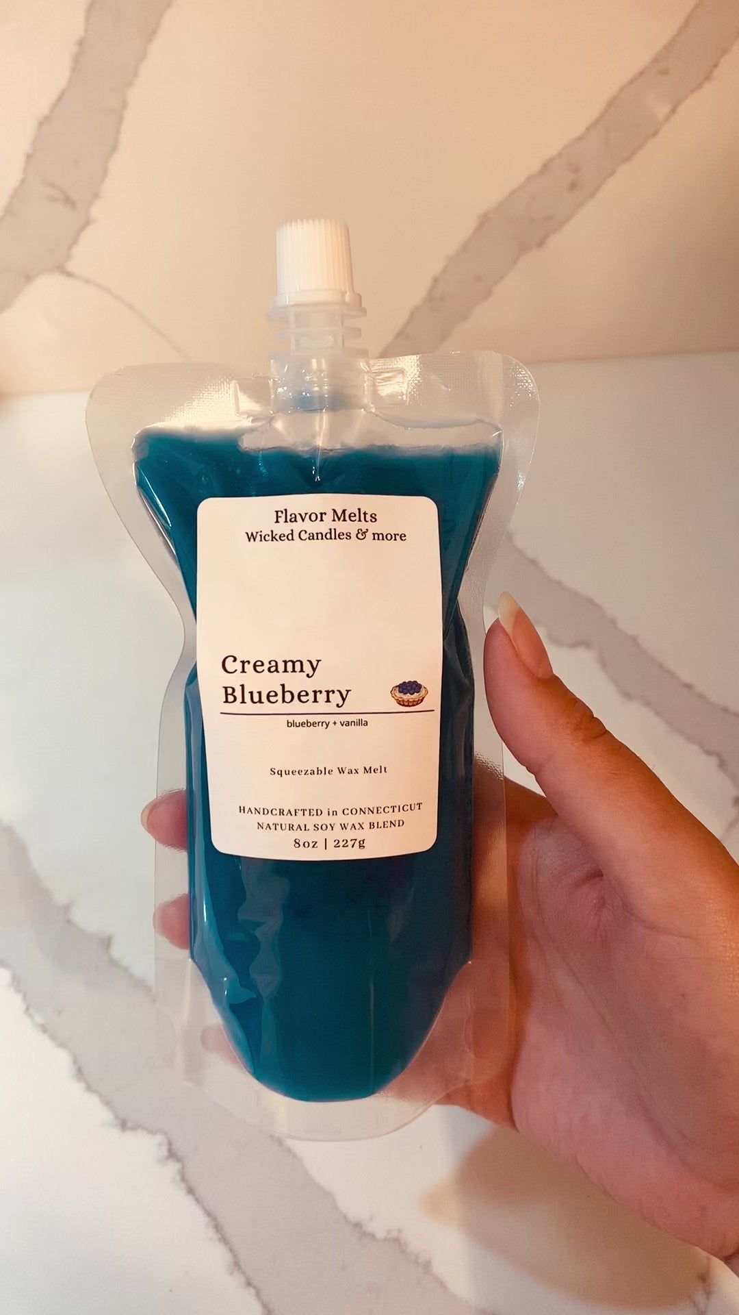 creamy blueberry squeeze wax melt