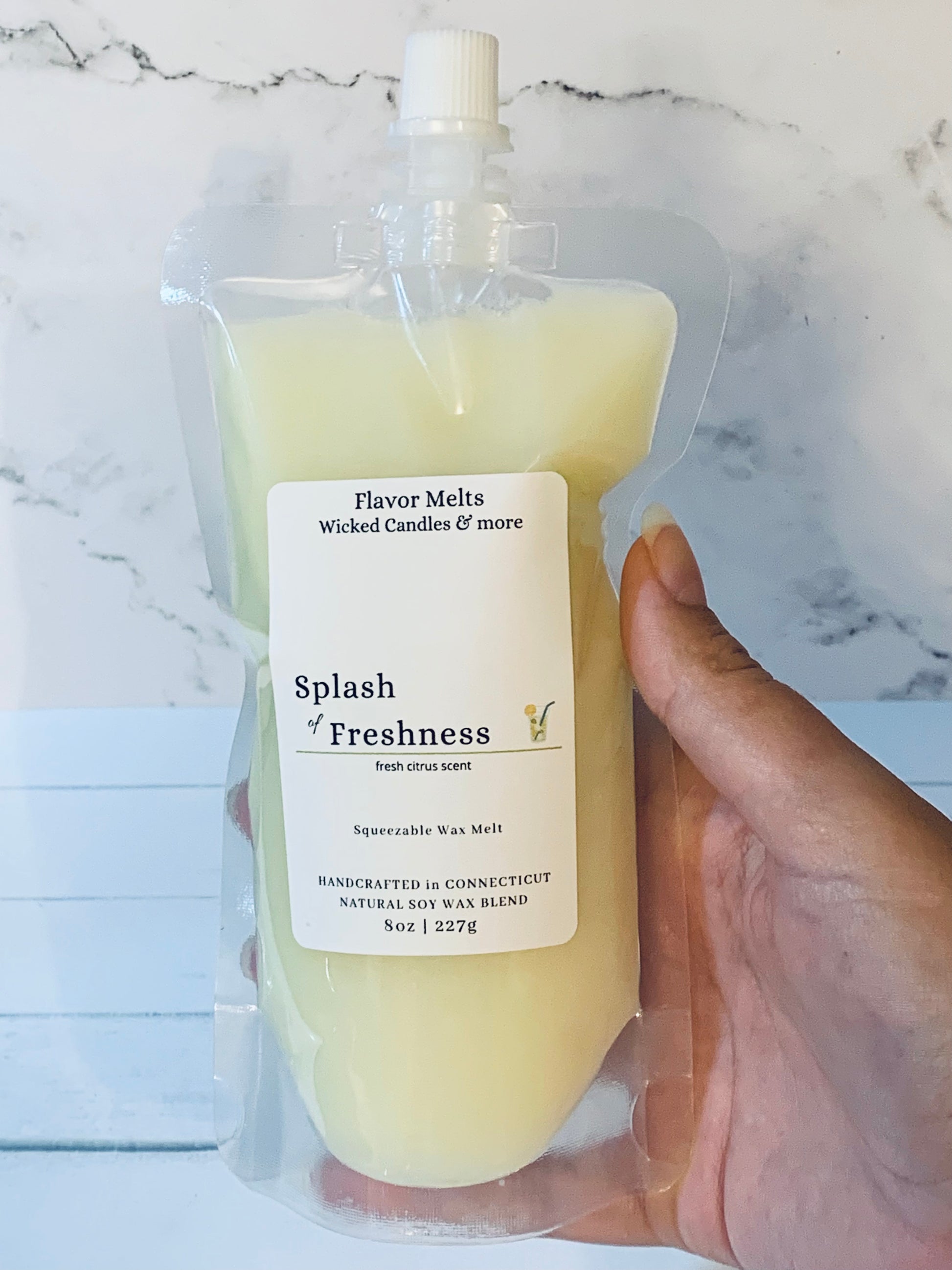 splash of freshness scented squeeze wax melt