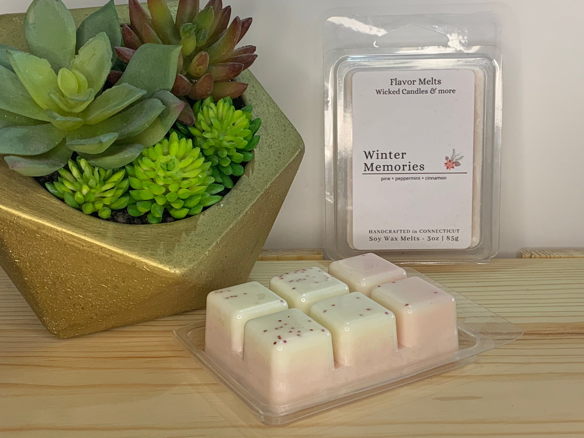 winter memories wax melt scented with fresh cut pine